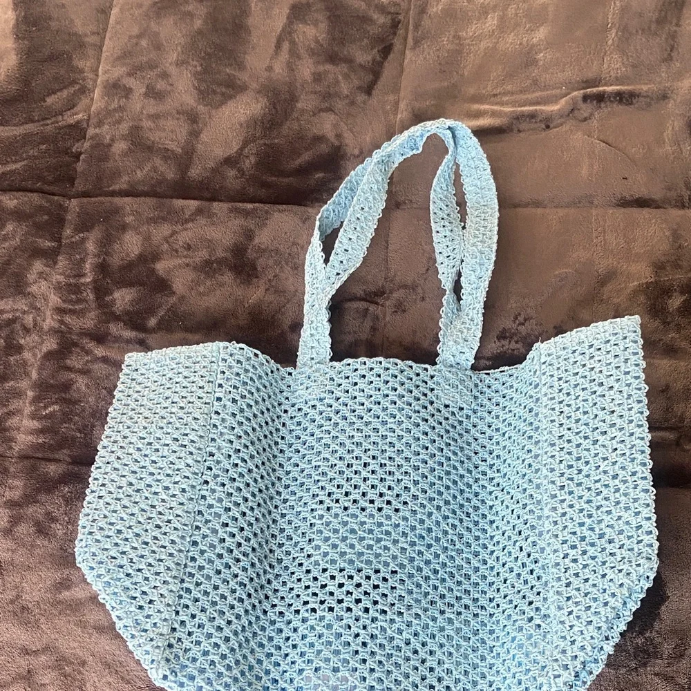 Dolce & Gabbana Sky Blue Crochet Tote - Picture 4 of 9